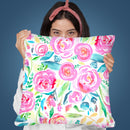Spring Days Watercolor Pastel Pink Roses Throw Pillow By Ninola Design
