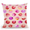 Sweet Love Kisses Pink Lips Throw Pillow By Ninola Design