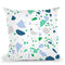 Terrazzo Colorful Green Blue Throw Pillow By Ninola Design