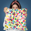 Watercolor Drops Dots Throw Pillow By Ninola Design