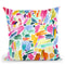 Watercolor Modern Brushstrokes Pink Gaudi Throw Pillow By Ninola Design