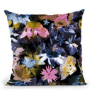 Watercolor Spring Memories Black Throw Pillow By Ninola Design