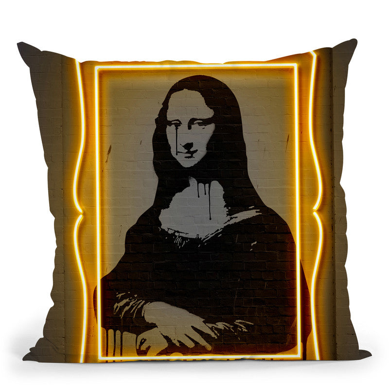 Mona Lisa Throw Pillow By Octavian Mielu