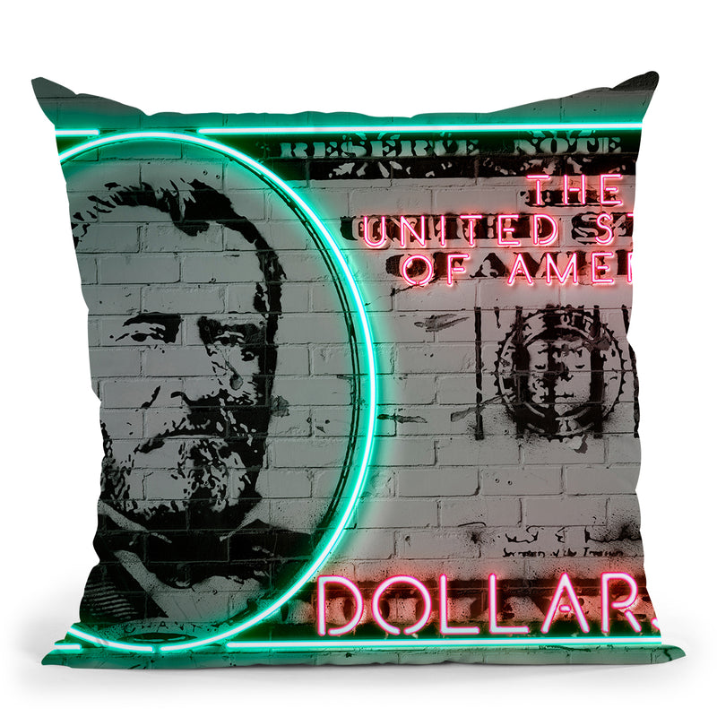 50 Dollars Throw Pillow By Octavian Mielu