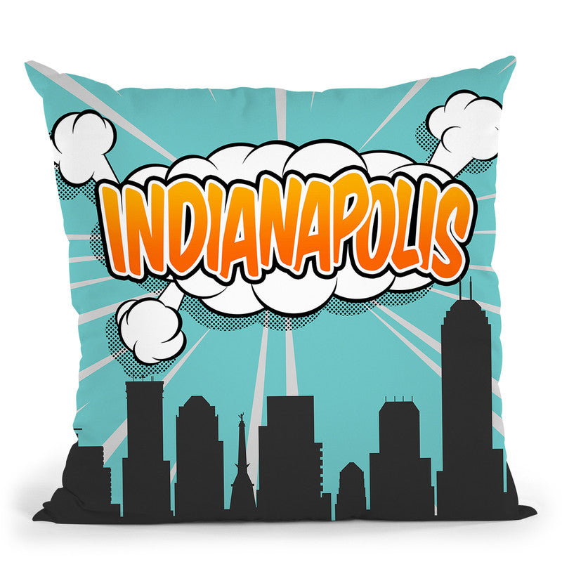 Indianapolis Throw Pillow By Octavian Mielu