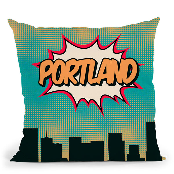Portland Throw Pillow By Octavian Mielu