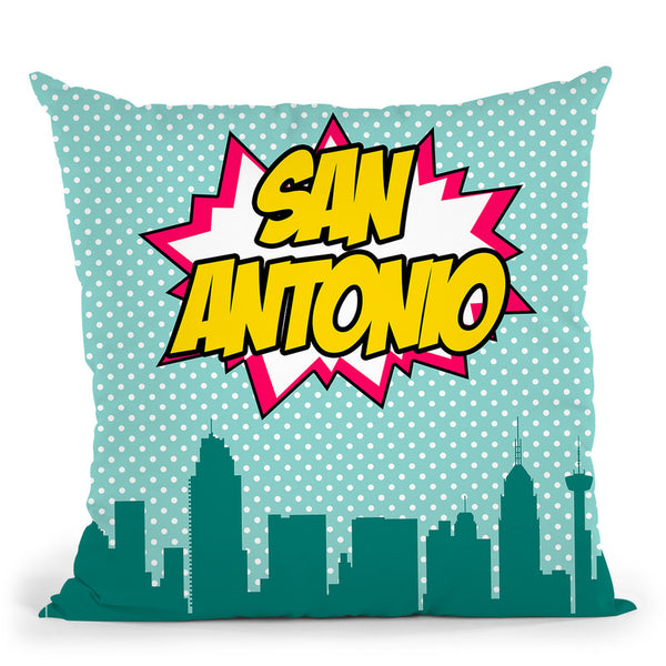 San Antonio Throw Pillow By Octavian Mielu