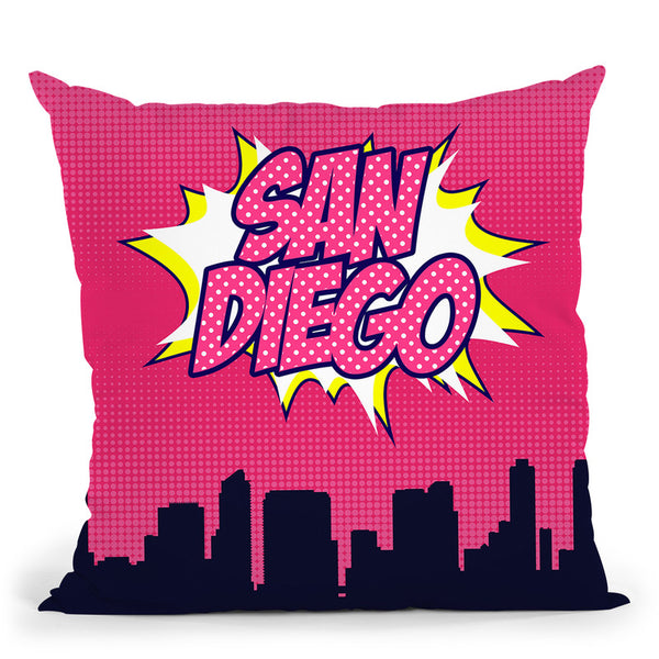San Diego Throw Pillow By Octavian Mielu