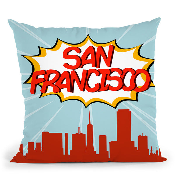 San Francisco Throw Pillow By Octavian Mielu