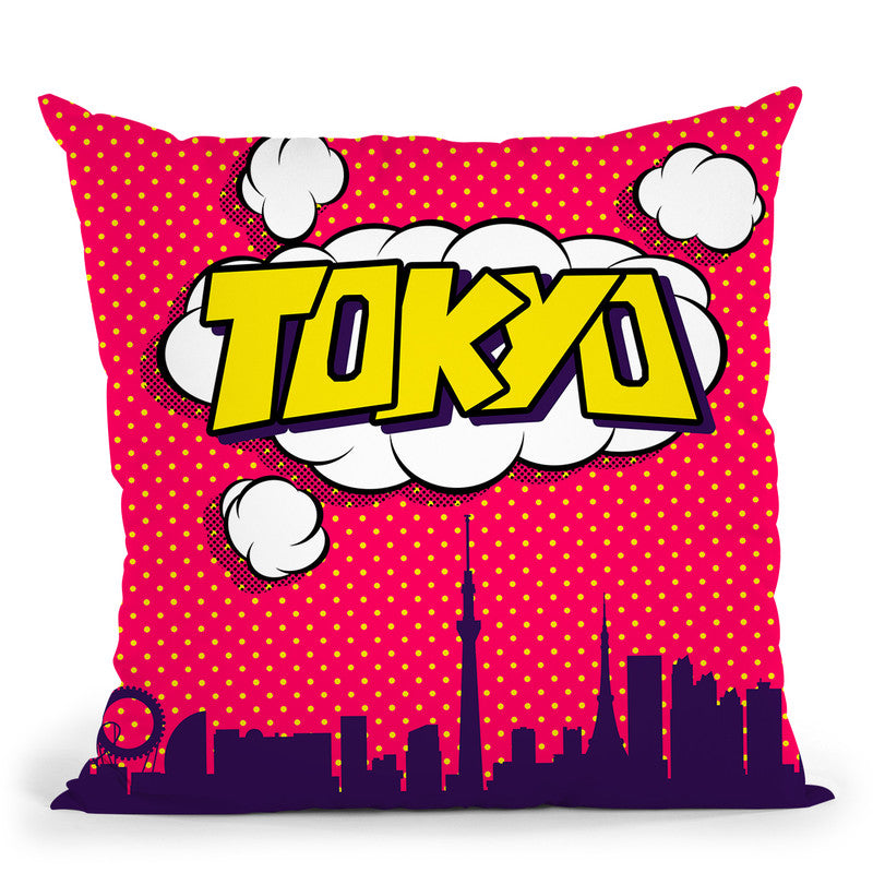 Tokyo Throw Pillow By Octavian Mielu