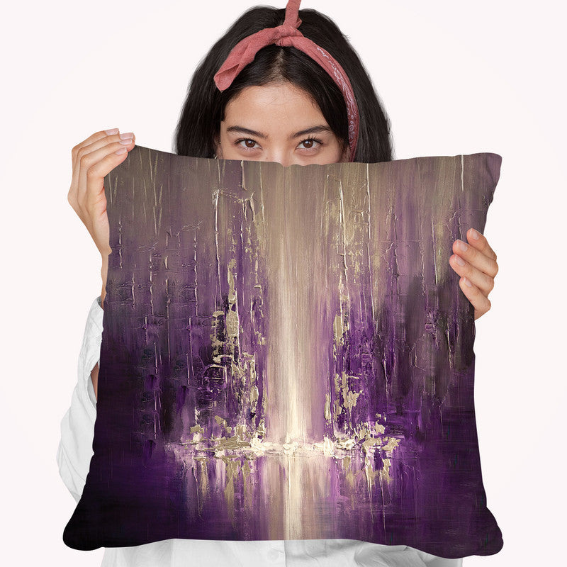Purple Rain Throw Pillow By Osnat Tzadok