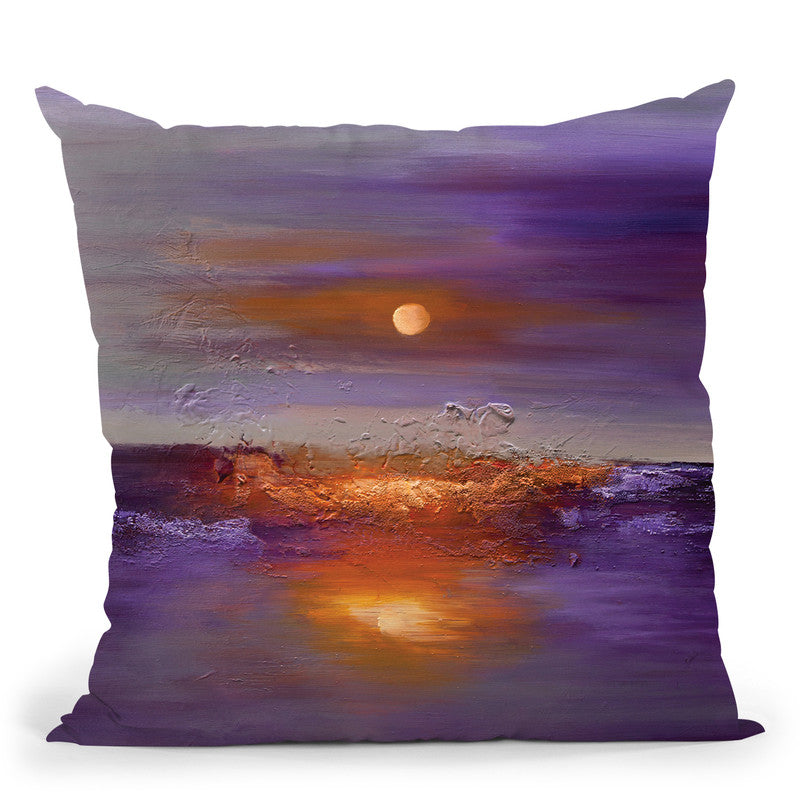 Purple Sunset Throw Pillow By Osnat Tzadok
