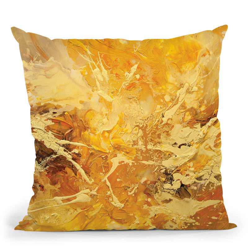 Solar Warmth Throw Pillow By Osnat Tzadok