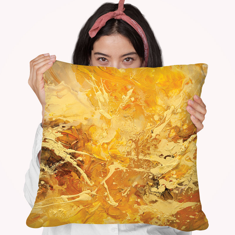 Solar Warmth Throw Pillow By Osnat Tzadok