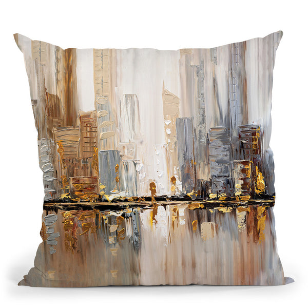 Streets Throw Pillow By Osnat Tzadok
