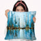 Blue Rise Throw Pillow By Osnat Tzadok