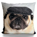 Puggy Smalls Hat Throw Pillow