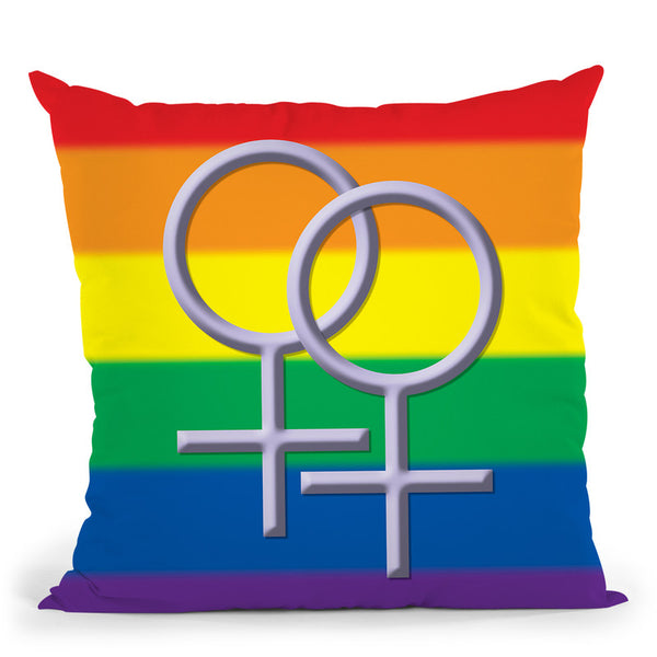 Girl Sign Gay Pride I Throw Pillow By Pride Designs - by all about vibe