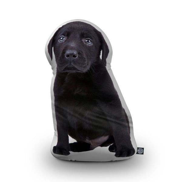 Labrador Black Throw Pillow By All About Vibe