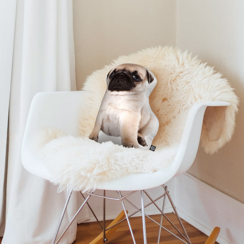Pug Fawn Throw Pillow By All About Vibe
