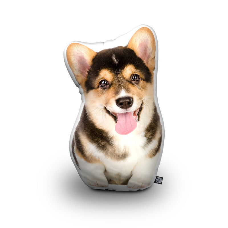Corgi Black Throw Pillow By All About Vibe