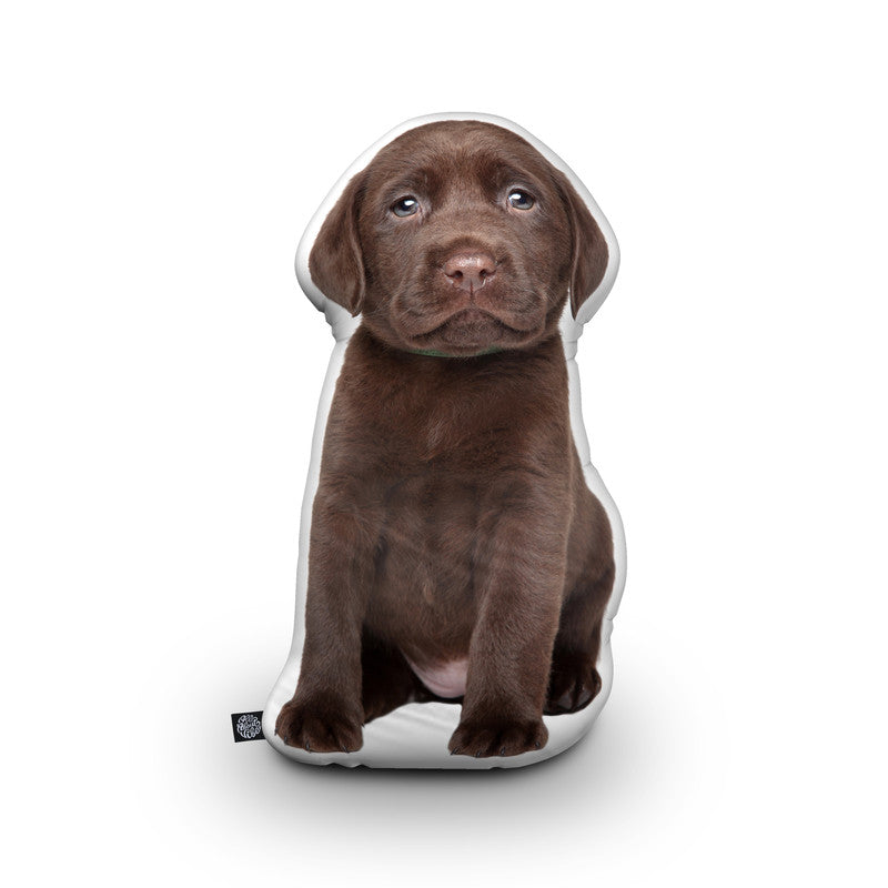 Labrador Chocolate Throw Pillow By All About Vibe