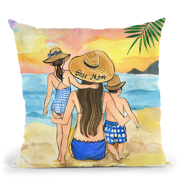 Best Mom 2019 Throw Pillow By Rongrong