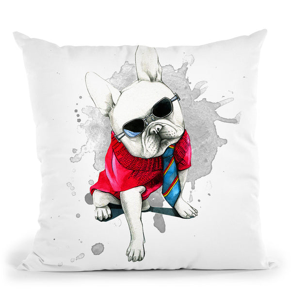Bulldog Throw Pillow By Rongrong