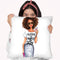 Glitter Alwasy A Good Idea-Afro Throw Pillow By Rongrong