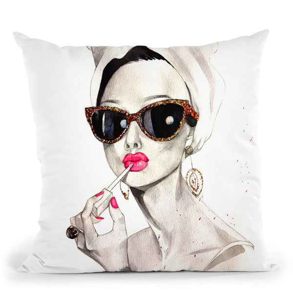 Audrey Hepurn Throw Pillow By Rongrong