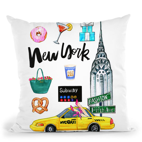 New York City Throw Pillow By Rongrong