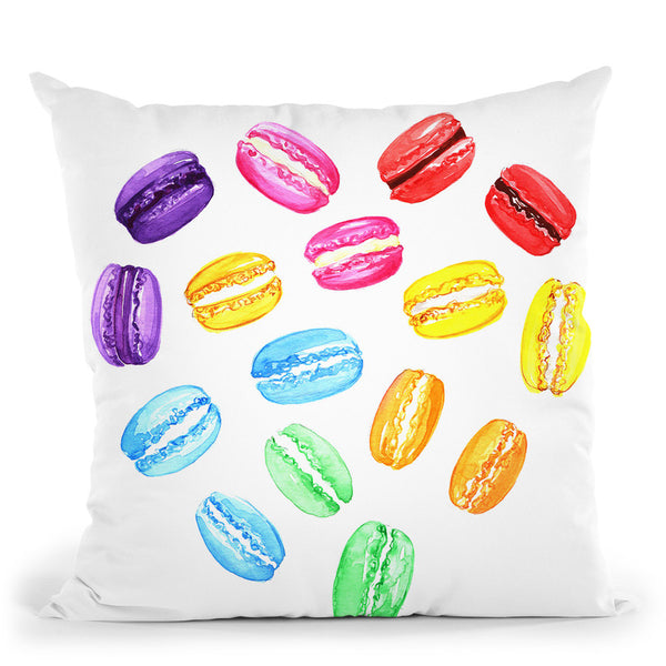 We Heart Macaroons Throw Pillow By Rongrong