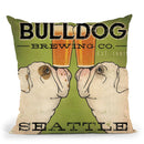 Bulldog Brewing Seattle Throw Pillow By Ryan Fowler