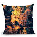 Space Skull Throw Pillow By Riza Peker 