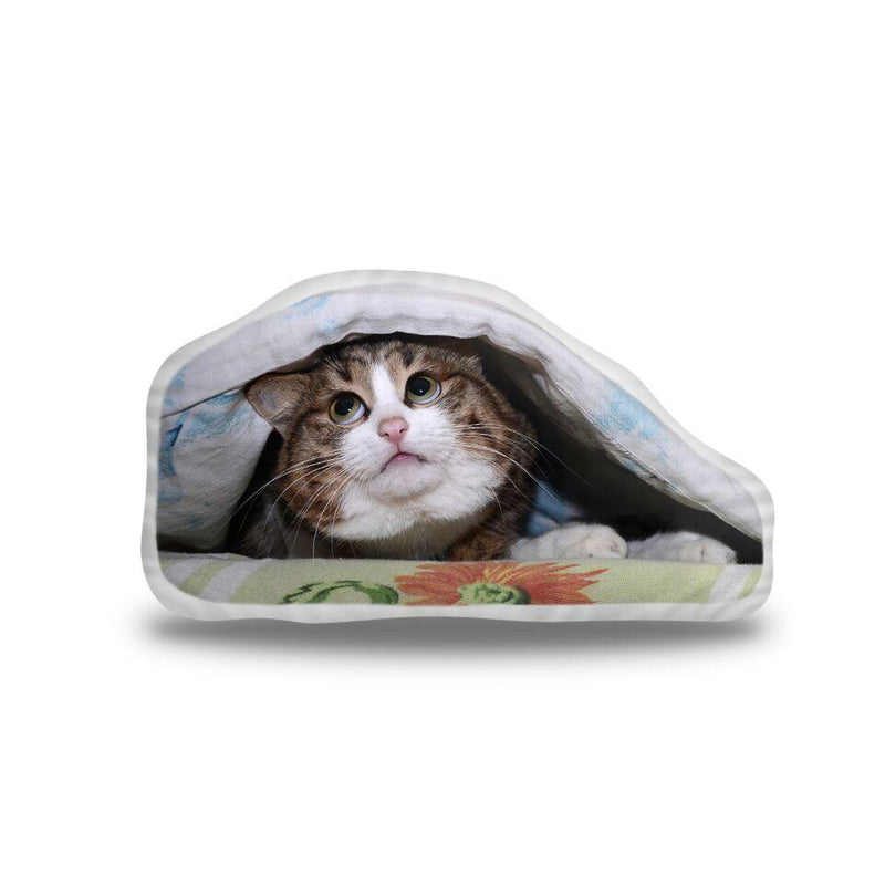 Rexiecat Hiding Cat Throw Pillow