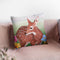 Deer In Flower Field Throw Pillow By Sally B