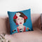 Japanese Woman And Bird Throw Pillow By Sally B