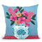 Chinoiserie Vase And Flowers Throw Pillow By Sally B