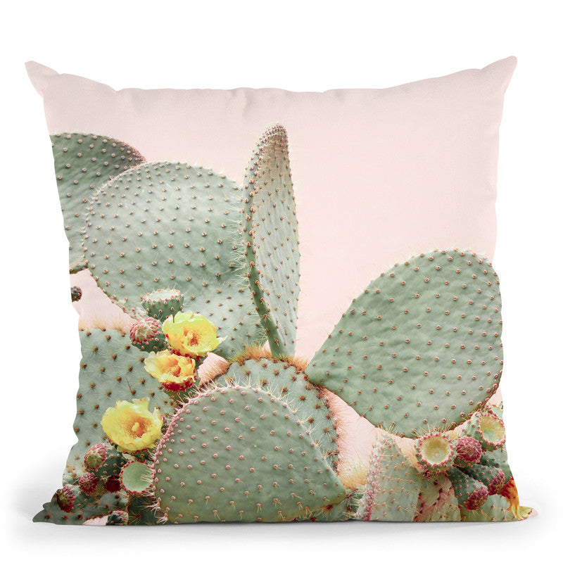 Blooming Cactus Throw Pillow By Sisi And Seb