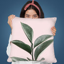 Blush Leaf Throw Pillow By Sisi And Seb