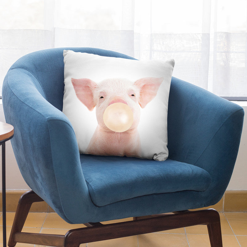 Bubble Gum Pig Throw Pillow By Sisi And Seb