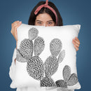 Cactus Bw Throw Pillow By Sisi And Seb