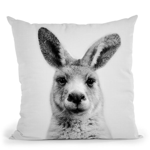 Kangaroo Bw Throw Pillow By Sisi And Seb
