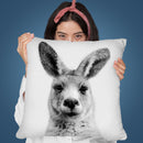 Kangaroo Bw Throw Pillow By Sisi And Seb