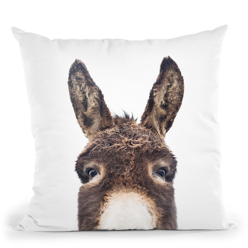 Peeking Donkey Throw Pillow By Sisi And Seb All About Vibe
