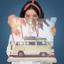 Retro Van Throw Pillow By Sisi And Seb