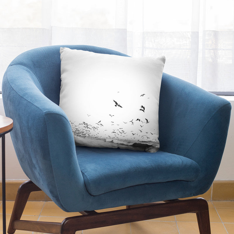 Seascape In Bw Throw Pillow By Sisi And Seb