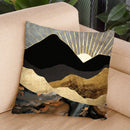 Copper And Gold Mountains Throw Pillow By Spacefrog Designs