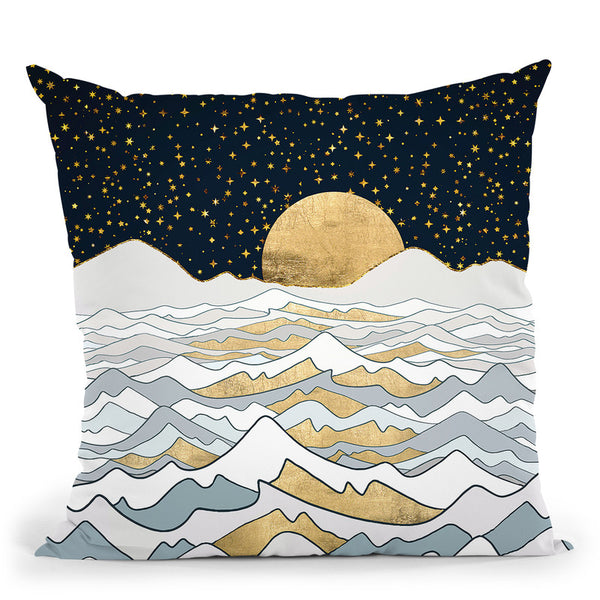 Golden Ocean Throw Pillow By Spacefrog Designs