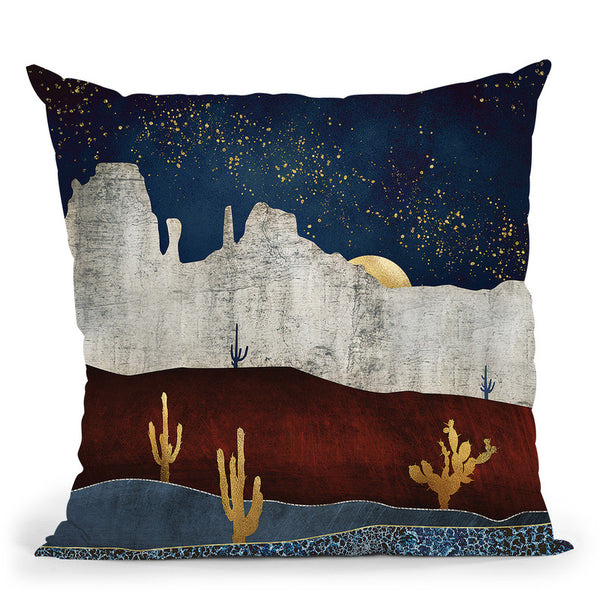 Moonlit Desert Throw Pillow By Spacefrog Designs